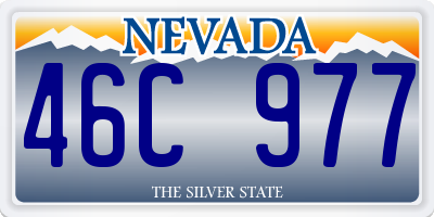 NV license plate 46C977