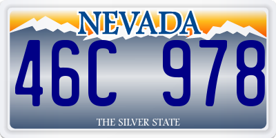 NV license plate 46C978