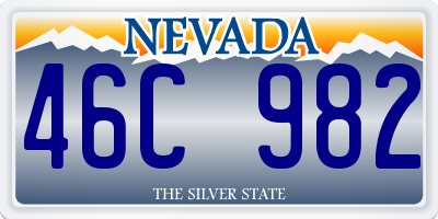 NV license plate 46C982