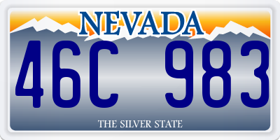 NV license plate 46C983