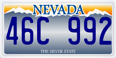 NV license plate 46C992