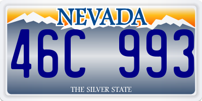 NV license plate 46C993