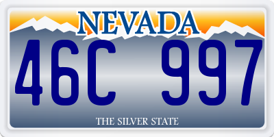 NV license plate 46C997
