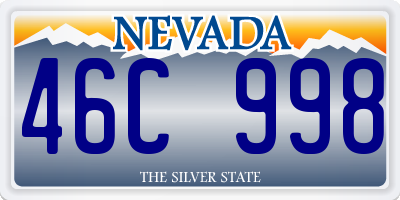 NV license plate 46C998