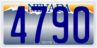 NV license plate 4790