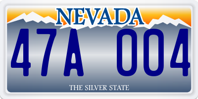 NV license plate 47A004
