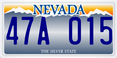 NV license plate 47A015