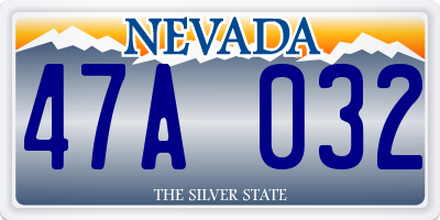 NV license plate 47A032