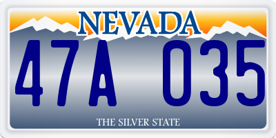 NV license plate 47A035