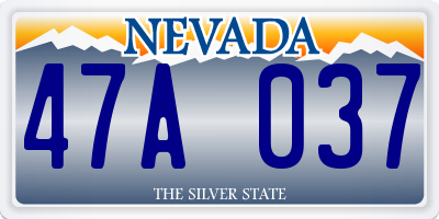 NV license plate 47A037