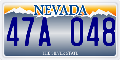 NV license plate 47A048