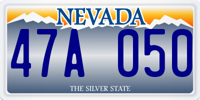 NV license plate 47A050