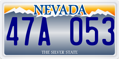 NV license plate 47A053