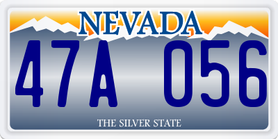 NV license plate 47A056