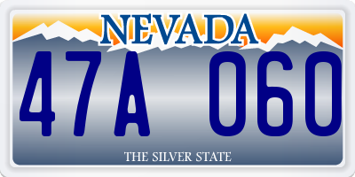 NV license plate 47A060