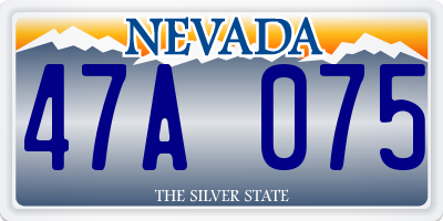 NV license plate 47A075
