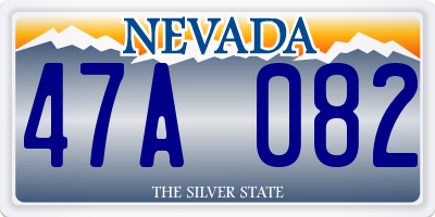 NV license plate 47A082