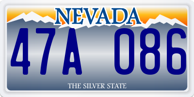 NV license plate 47A086