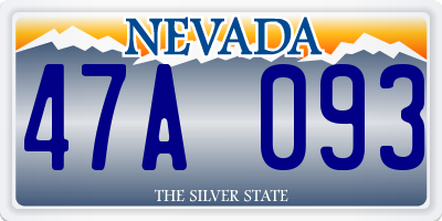 NV license plate 47A093