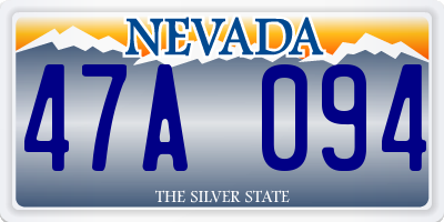 NV license plate 47A094