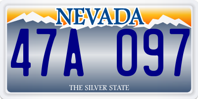 NV license plate 47A097