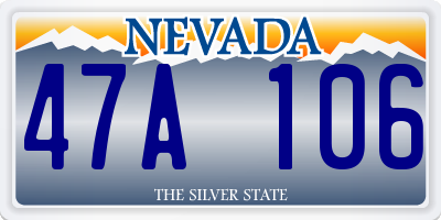 NV license plate 47A106