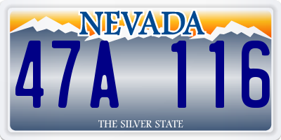 NV license plate 47A116