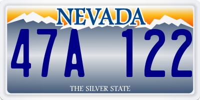 NV license plate 47A122