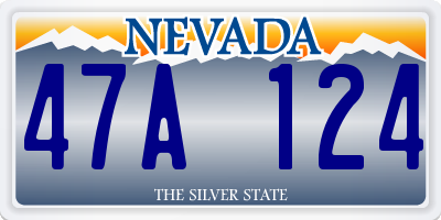 NV license plate 47A124