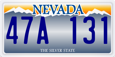 NV license plate 47A131