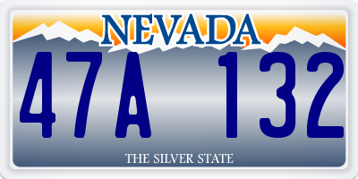 NV license plate 47A132