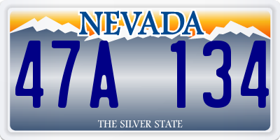 NV license plate 47A134
