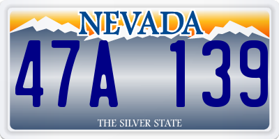 NV license plate 47A139