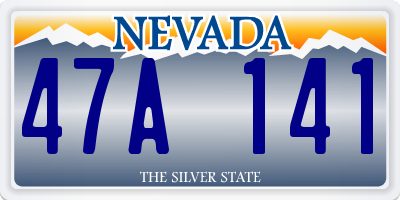 NV license plate 47A141