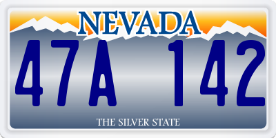 NV license plate 47A142