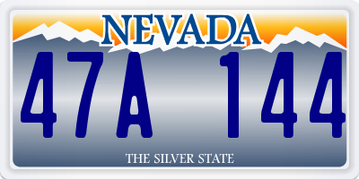 NV license plate 47A144