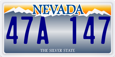 NV license plate 47A147