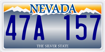 NV license plate 47A157