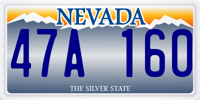 NV license plate 47A160