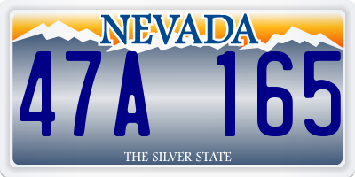 NV license plate 47A165