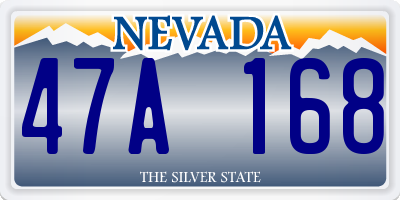 NV license plate 47A168