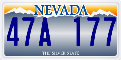 NV license plate 47A177