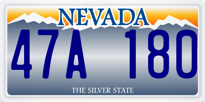 NV license plate 47A180