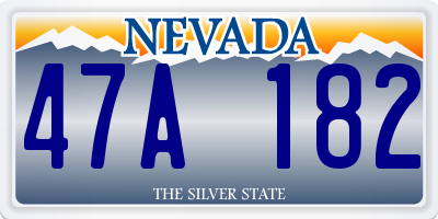 NV license plate 47A182