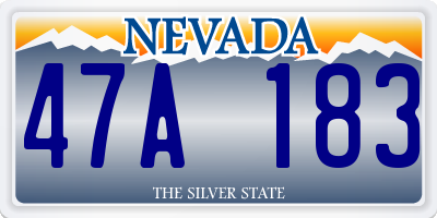 NV license plate 47A183