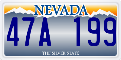 NV license plate 47A199