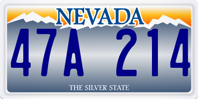 NV license plate 47A214