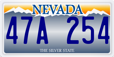 NV license plate 47A254