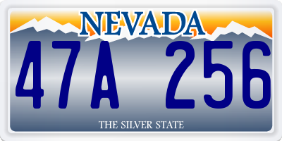 NV license plate 47A256