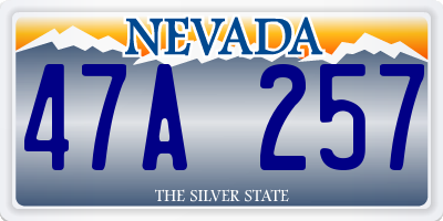 NV license plate 47A257